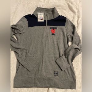 Victoria’s Secret PINK women’s Med NWT Toronto Maple leafs sweatshirt collegiate